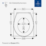 thumbnail of Villeroy & Boch O.novo WC-Sitz, 438 x 368 x 49 mm, SoftClosing / QuickRelease, Weiß Alpin