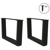 thumbnail of vidaXL Couchtischbeine V-Form 2 Stück Schwarz 60x(30-31,3) cm Stahl