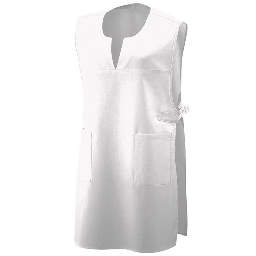 121 - Überwurfschürze : weiß 65% Polyester 35%Baumwolle 220 g/m² Größe I