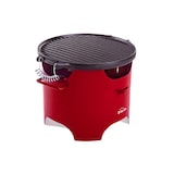 thumbnail of Churrasqueira a etanol 0,5L em aço vermelho e chapa redonda de ferro