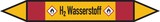 thumbnail of Rohrleitungskennzeichen H2 Wasserstoff - 270x37 mm Folie selbstklebend