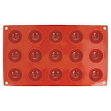 thumbnail of Garcia de Pou - Moule Demi Sphère Ø 4X2 Cm 17,5X30 Cm Rouge Silicone