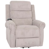 thumbnail of Fernsehsessel HWC-K63, Relaxsessel, Liegefunktion Aufstehhilfe Massage Heizfunktion, Stoff (220g/m²) Cord ~ hellgrau