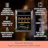 thumbnail of Klarstein Vinamour 16 Uno Weinkühlschrank 16Fl./42l 5-18°C 41dB Glas Edelstahl