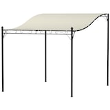 thumbnail of Outsunny Pergola Addossata Ricurva in Metallo Poliestere Bianco Crema