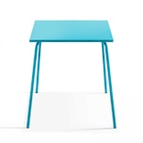 thumbnail of Vierkante tuintafel in blauw metaal - Oviala