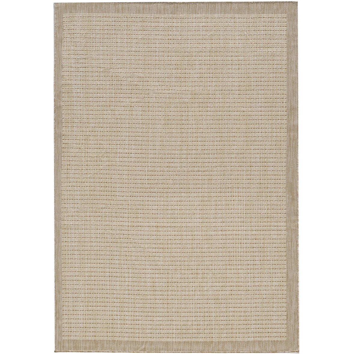 Teppich Balkon Unifarben Pflegeleicht Waschbar Strapazierfähig Terrasse Küche Läufer Beige 80x250 cm OEKO-TEX – ORIANA von Kadima Design