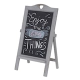 thumbnail of Reclamebord HWC-E51, krijtbord, 66x37x27cm Shabby-Look Vintage ~ grijs