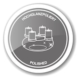 thumbnail of Adventskranz Milano, Edelstahl glänzend vernickelt, Ø 28 cm, für Stumpenkerzen ø 6 cm