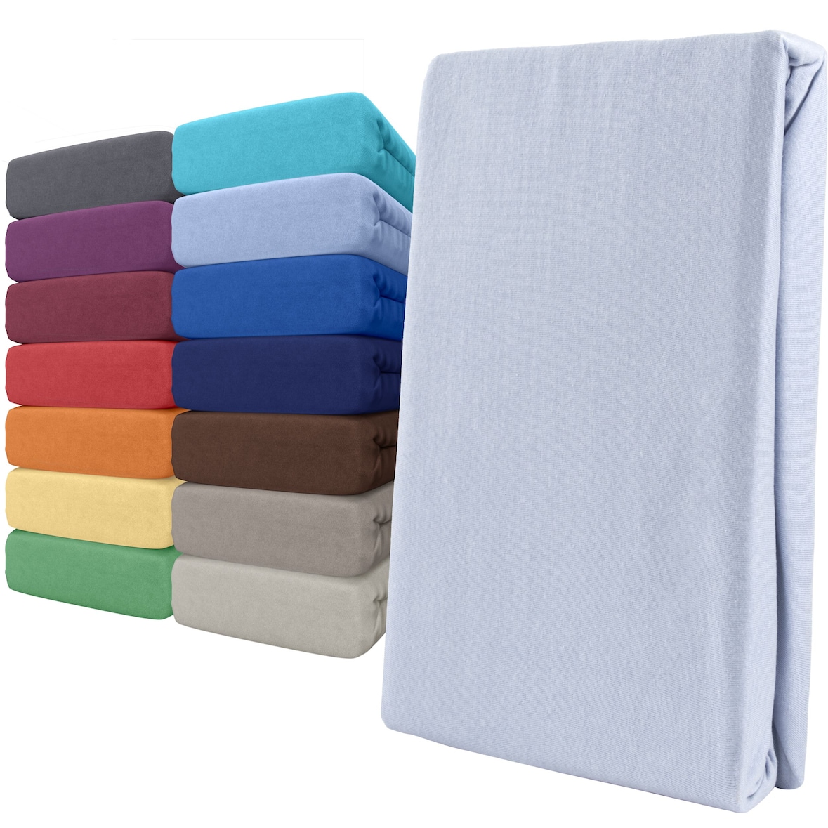 Spannbettlaken Boxspringbett 100% Baumwolle 180-200x220 cm Weiß