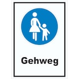 thumbnail of Schild Gehweg A0 Rückseite selbstklebend