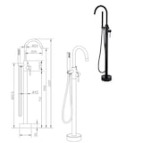 thumbnail of Standarmatur für freistehende Badewannen Schwarz Badewannenarmatur