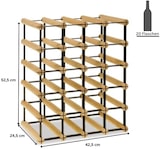 thumbnail of PROREGAL Modulares Weinregal VINOTECA MOD METAL | HxBxT 52,5x42,5x24,5cm | 4x5 Flaschen | Massives Kiefernholz | Natur | Flaschenregal