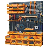 thumbnail of Gereedschapshouderpaneel 66 x 78 x 1,7 cm 4 geperforeerde panelen 15 kleine - 12 grote bakken 38 haken INTEC wandplank