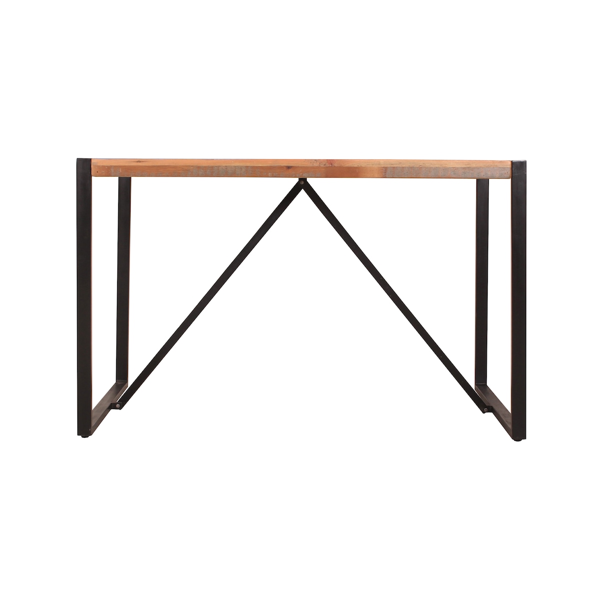 SIT Möbel Tisch 120 x 70 cm | Kufen-Gestell | Altholz mit Metall | bunt-schwarz | B 120 x T 70 x H 77 cm | 13918-98 | Serie FIUME