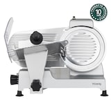 thumbnail of H.Koenig Elektrische Allessnijder MSX220, Voor vleeswaren, professioneel, Snijdikte 0–12 mm, Italiaans mes 20 cm, Ingebouwde slijper, 282 tpm, Zilver