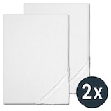 thumbnail of Dubbel pakket Sleezzz® Basic stretch molton hoeslaken 80 x 190 - 100 x 210 cm