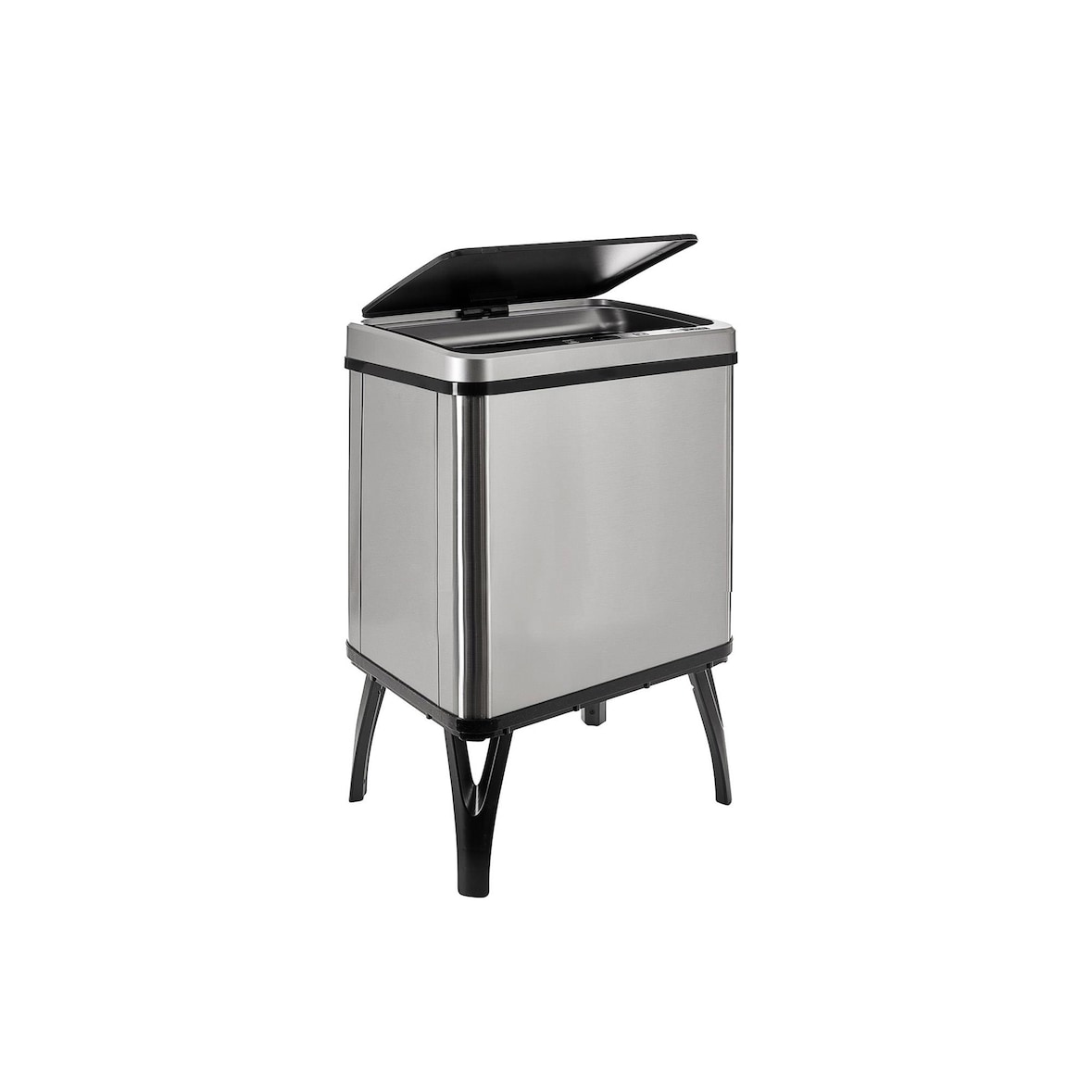 WellHome - Slimme Prullenbak 30L grijs 35,5x26x60 cm – Automatisch/Handmatig openen