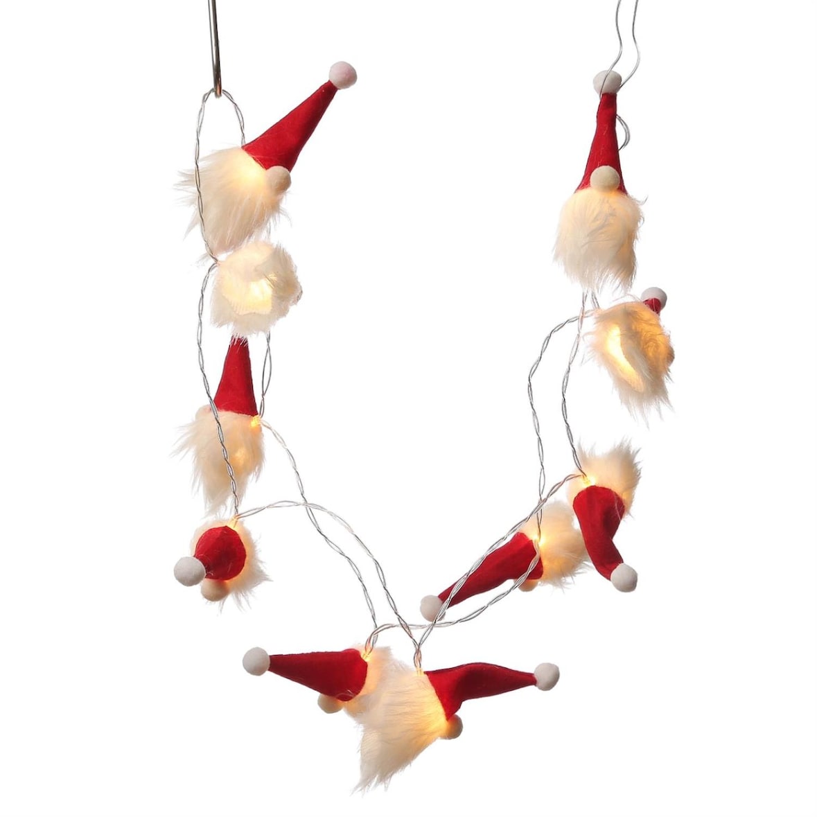 LED Lichterkette Wichtel 10 Weihnachtswichtel Weihnachtsgirlande L: 1,3m Timer