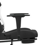 thumbnail of vidaXL Gaming-Stuhl mit Massage & Fußstütze Schwarz und Weiß Stoff