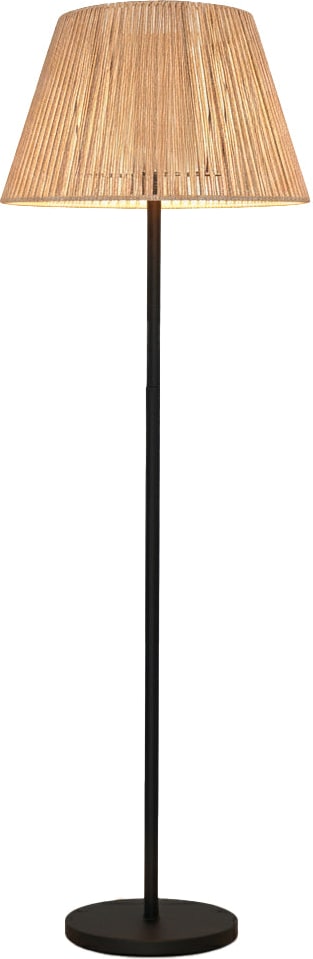 Lumisky Hohe Raffy Solar-Stehlampe, H 170 cm Polyrattan Beige