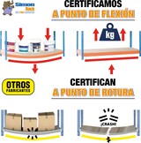 thumbnail of SimonRack Estantería Industrial, 2000x1800x450 mm, 600 kg de Punto Flexión, 4 Estantes Madera, Estantería Garaje, Azul/Naranja/Madera - Simonforte
