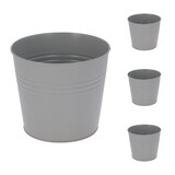 thumbnail of 4 Stk. Blumentopf Pflanzgefäß Balkontopf Pflanztopf verzinkt Ø17xH15cm