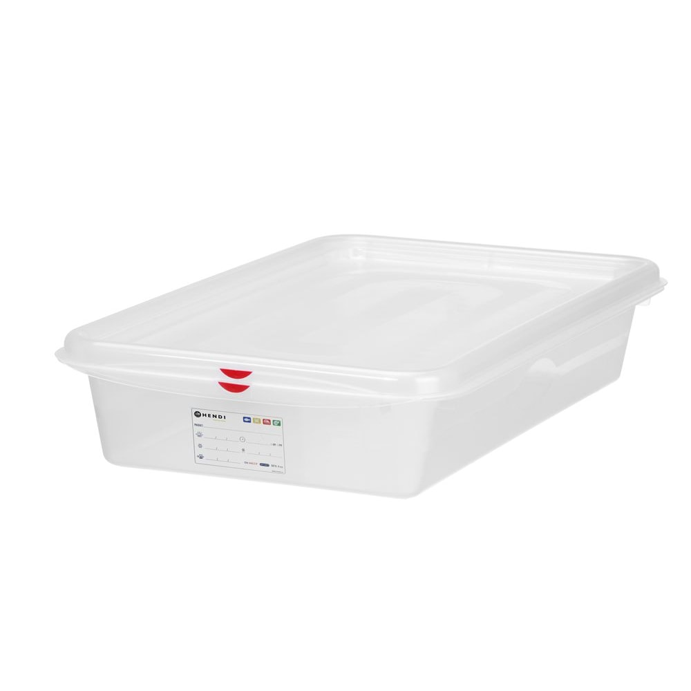 HENDI GN 2/3 Behälter, Polypropylen, GN 2/3, 9L, Transparent, 354x325x(H)100mm, Rechteckig
