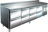 thumbnail of A&S VIP Kühltisch mit 4x 2 Schubladen und Aufkantung -2 bis +8°C 2.230x700x960 mm