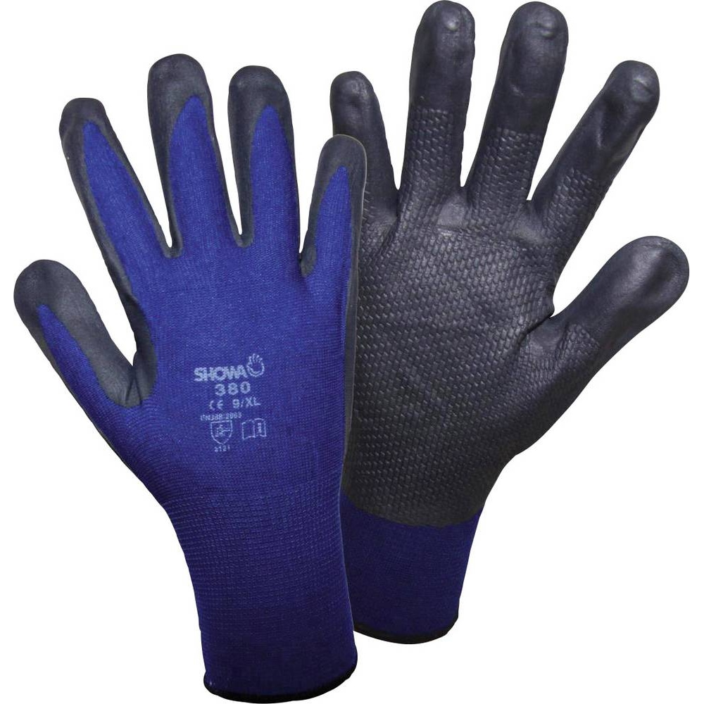 Showa 380 NBR 1163-7 Nylon Arbeitshandschuh Größe (Handschuhe): 7, M EN 388 CAT II 1 Paar