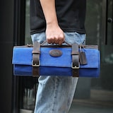 thumbnail of Hezhen - Messentas van canvas/leer - 43x15x15 cm - 900 gram - Blauw