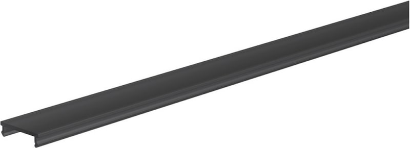 Ein schwarzer, schmaler Lichtleisten-Diffusor.