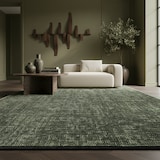 thumbnail of Teppich Wohnzimmer Einfarbig Pflegeleicht Waschbar Schlafzimmer OEKO-TEX Grün 120x170 cm Schadstoffgeprüft – TITLIS von Kadima Design
