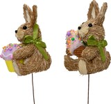 thumbnail of 1 Dekofigur am Stab 52cm Osterhase Strohfigur Dekohase Osterstecker Osterdeko Tischdeko Ostern Dekostecker Frühlingsdeko Osterschmuck Stroh Hase