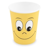 thumbnail of 50x Heiß- und Kaltgetränkebecher Pappbecher 'Smiling face' 200ml 280ml