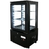 thumbnail of Vitrina refrigerada com 1 porta, 2 prateleiras, aço inoxidável/vidro, 85,4x43,4x39,8 cm, refrigeração a ar, 56 L, preto, TOPLINE 10584 Vaiotec