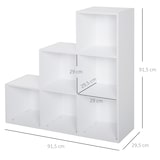 thumbnail of Estantería en Forma de Escalera Armario de Almacenamiento 6 Cubos Madera