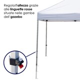 thumbnail of Danieli - Gazebo 3x3 Pieghevole in Alluminio con Copertura Bianca Impermeabile - Struttura Regolabile in Altezza - Borsa per il Trasporto Inclusa