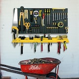 thumbnail of 2 paneles en polipropileno L 500 x H 500 mm + 2 estantes + 50 ganchos surtidos