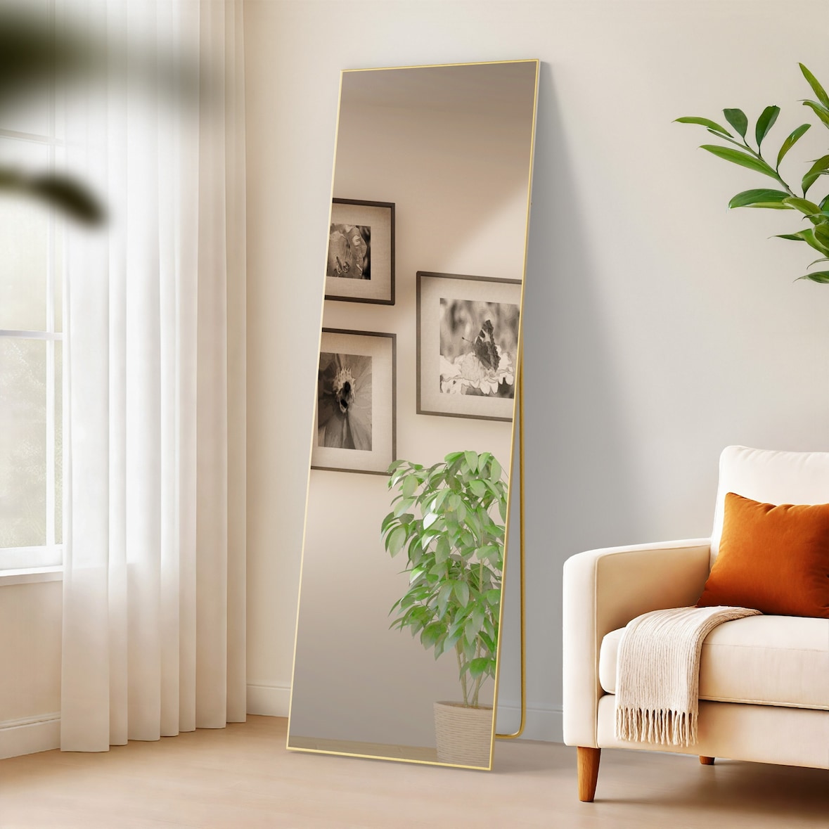 Spiegel Benicia gold glanz/160x50 cm