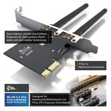 thumbnail of CSL WLAN Netzwerkkarte 2,4 Ghz PCIe - 300 Mbit s WiFi Adapter Karte - 2 Externe 2dbi Antennen