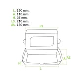 thumbnail of MONOUSO - Contenitore di Carta Premium 21x13x3,5cm 730ml (300 Pezzi)