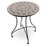 thumbnail of Mosaiktisch 60 cm Ø, mediterraner Garten- & Terrassentisch, 71 cm hoch, Grau-Weiß-Anthrazit, Raburg Mayla