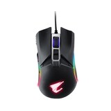 thumbnail of Gigabyte AORUS M5 Maus USB Optisch 16000 DPI rechts Schwarz 125/500/1000 Hz 50-16000 50G RGB LED 128x72x43 mm Matte Black