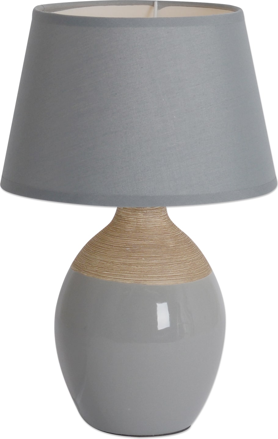 Näve Keramik Tischleuchte "Talia" h:31cm grau rund