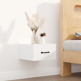 thumbnail of Tables de chevet murales 2 pcs Blanc brillant 35x35x20 cm