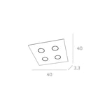 thumbnail of Luminária de teto quadrada Toplight de 4 luzes Area com luminária GX53, estrutura branca, design moderno 40x40x3cm