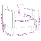 thumbnail of vidaXL Sessel mit Armlehnen Dunkelgrau 54 cm Cordstoff