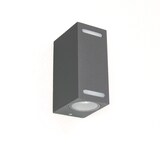 thumbnail of Licht-Erlebnisse Wandlampe AALBORG Up Down Grau Aluminium IP44 GU10 Moderner Wandstrahler Außen Haus Hof Garten, CX382-25-17 AN