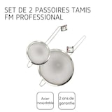 thumbnail of Juego de 2 coladores de acero inoxidable, 15 cm y 24 cm, FM Professional